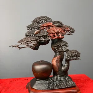binh-tung-phu-quy-go-trac-o-G5927-3 Bình Tùng Phú Quý Gỗ Trắc Đỏ Đen Liền Khối G5927