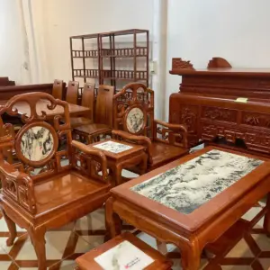 bo-ghe-moc-G5549-3 Bộ Ghế Móc 6 Món Gỗ Hương Đá G5549