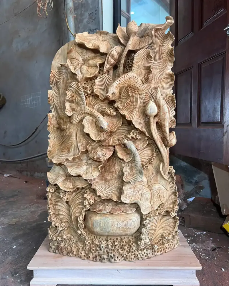 ca-xiem-go-ngoc-am-G5065-2_Cá Xiêm Gỗ Ngọc Am Sai To Đẹp Liền Khối Chất Nặng Nhiều Dầu Giá 7.500 Triệu Kích Thước Cao 103cm, Ngang 54cm, Sâu 21cm Tượng Cá Xiêm Gỗ Ngọc Am Sai To Đẹp Liền Khối Chất Nặng Nhiều Dầu G5065