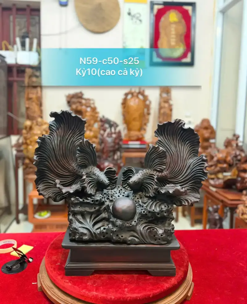 ca-xiem-tai-G5480-1 Tượng Cá Xiêm Tài Lộc Liền Khối G5480
