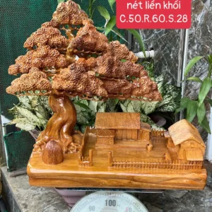 canh-ong-que-G5934-1 Tượng Cảnh Đồng Quê Gỗ Ngọc Am Thơm Nức Hàng Kỹ Nét Liền Khối G5934