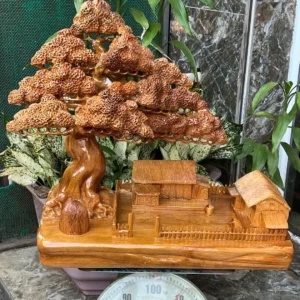 canh-ong-que-G5934-2 Tượng Cảnh Đồng Quê Gỗ Ngọc Am Thơm Nức Hàng Kỹ Nét Liền Khối G5934