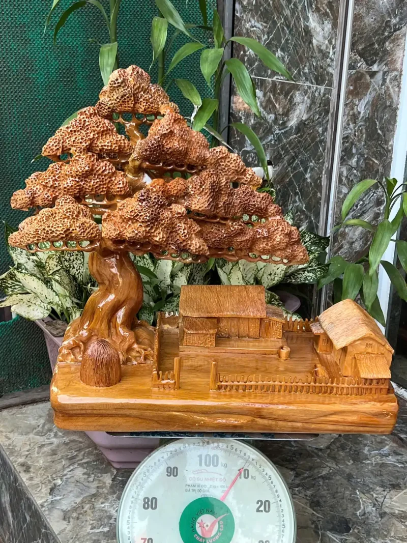 canh-ong-que-G5934-2 Tượng Cảnh Đồng Quê Gỗ Ngọc Am Thơm Nức Hàng Kỹ Nét Liền Khối G5934