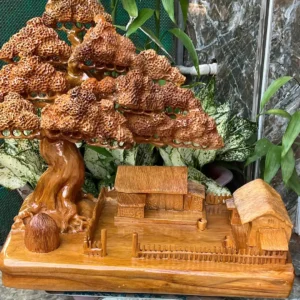 canh-ong-que-G5934-3 Tượng Cảnh Đồng Quê Gỗ Ngọc Am Thơm Nức Hàng Kỹ Nét Liền Khối G5934