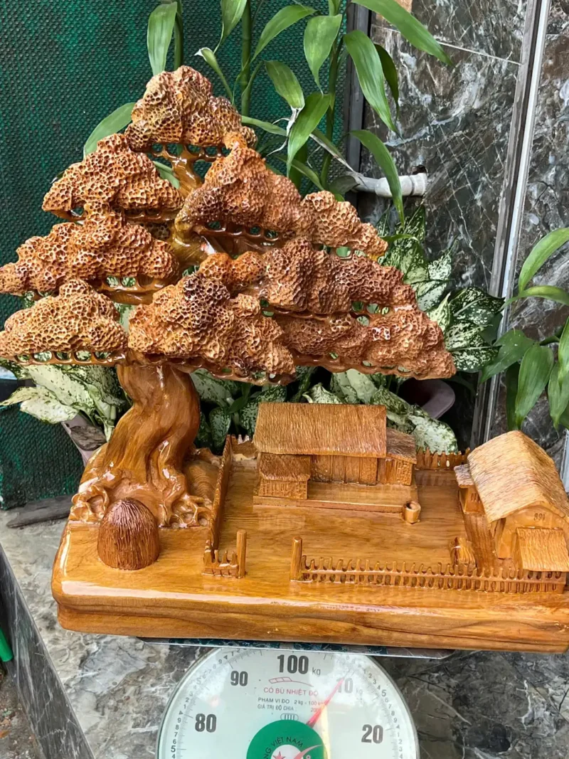 canh-ong-que-G5934-4 Tượng Cảnh Đồng Quê Gỗ Ngọc Am Thơm Nức Hàng Kỹ Nét Liền Khối G5934