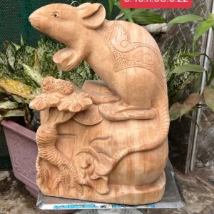 cau-ti-go-G6393-1 Tượng Cậu Tí Gỗ Ngọc Am Thơm Nức Hàng Kỹ Nét Liền Khối G6393