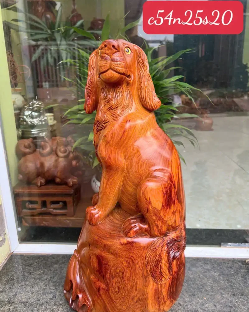 cho-huong-ta-G6162-1 Tượng Chó Hương Ta Liền Khối Hàng Đục Kỹ Sắc G6162