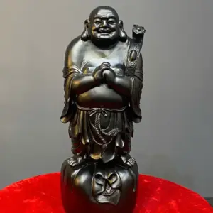 chuc-phuc-tai-loc-go-mun-sung-G5409-1 Tượng Chúc Phúc Tài Lộc Gỗ Mun Sừng Liền Khối G5409