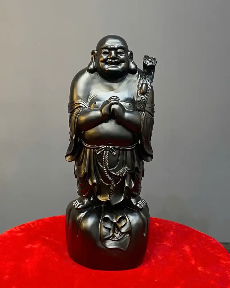 chuc-phuc-tai-loc-go-mun-sung-G5409-1 Tượng Chúc Phúc Tài Lộc Gỗ Mun Sừng Liền Khối G5409