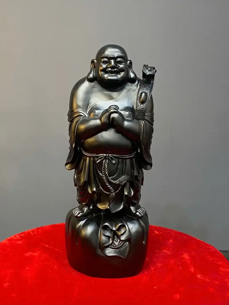 chuc-phuc-tai-loc-go-mun-sung-G5409-1 Tượng Chúc Phúc Tài Lộc Gỗ Mun Sừng Liền Khối G5409