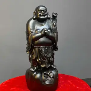 chuc-phuc-tai-loc-go-mun-sung-G5409-3 Tượng Chúc Phúc Tài Lộc Gỗ Mun Sừng Liền Khối G5409