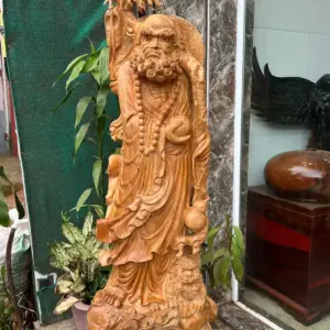 cu-at-ma-G5673-2 Tượng Cụ Đạt Ma Sư Tổ Gỗ Ngọc Am Thơm Nức Hàng Kỹ Nét Liền Khối G5673