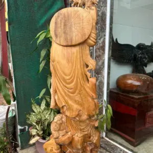 cu-at-ma-G5673-5 Tượng Cụ Đạt Ma Sư Tổ Gỗ Ngọc Am Thơm Nức Hàng Kỹ Nét Liền Khối G5673