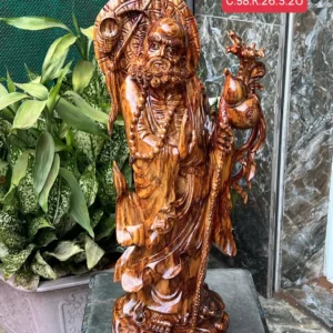 cu-at-ma-G6262-1 Tượng Cụ Đạt Ma Sư Tổ Gỗ Sưa Đỏ Tía Hàng Kỹ Nét Liền Khối G6262