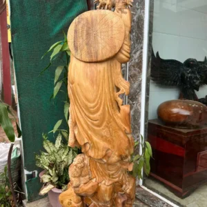cu-at-ma-G6353-5 Tượng Cụ Đạt Ma Sư Tổ Gỗ Ngọc Am Thơm Nức Hàng Kỹ Nét Liền Khối G6353