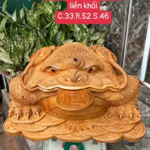 cu-coc-go-G5644-1 Tượng Cụ Cóc Gỗ Ngọc Am Thơm Nức Hàng Kỹ Nét Liền Khối G5644