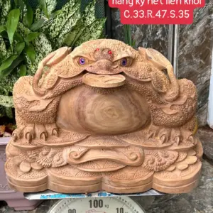 cu-coc-go-G5645-1 Tượng Cụ Cóc Gỗ Ngọc Am Thơm Nức Hàng Kỹ Nét Liền Khối G5645
