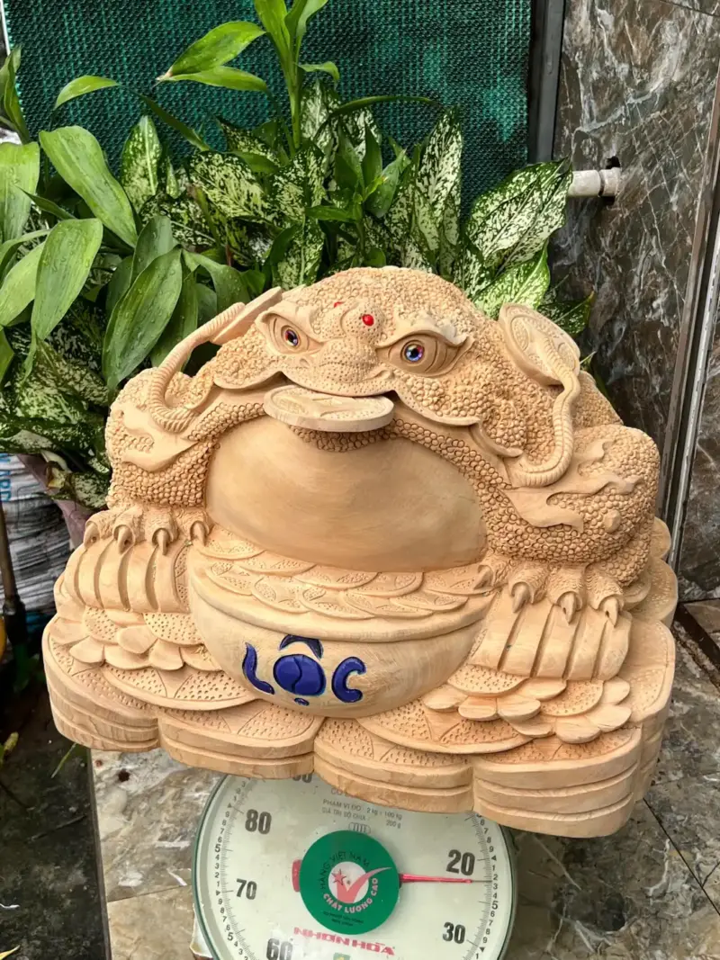 cu-coc-go-G5647-2 Tượng Cụ Cóc Gỗ Ngọc Am Thơm Nức Hàng Kỹ Nét Liền Khối G5647