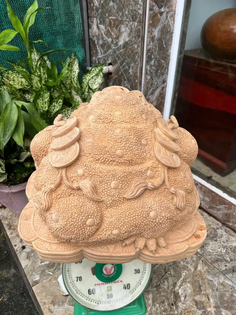 cu-coc-go-G5647-5 Tượng Cụ Cóc Gỗ Ngọc Am Thơm Nức Hàng Kỹ Nét Liền Khối G5647