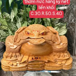 cu-coc-go-G5649-1 Tượng Cụ Cóc Gỗ Ngọc Am Thơm Nức Hàng Kỹ Nét Liền Khối G5649