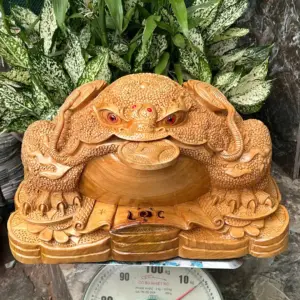 cu-coc-go-G5649-2 Tượng Cụ Cóc Gỗ Ngọc Am Thơm Nức Hàng Kỹ Nét Liền Khối G5649