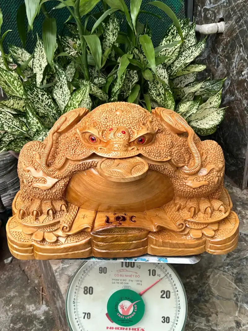 cu-coc-go-G5649-2 Tượng Cụ Cóc Gỗ Ngọc Am Thơm Nức Hàng Kỹ Nét Liền Khối G5649