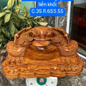 cu-coc-go-G6322-1 Tượng Cụ Cóc Gỗ Ngọc Am Thơm Nức Hàng Kỹ Nét Liền Khối G6322