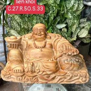 cu-di-lac-G5657-1 Tượng Cụ Di Lạc Gỗ Ngọc Am Thơm Nức Hàng Kỹ Nét Liền Khối G5657