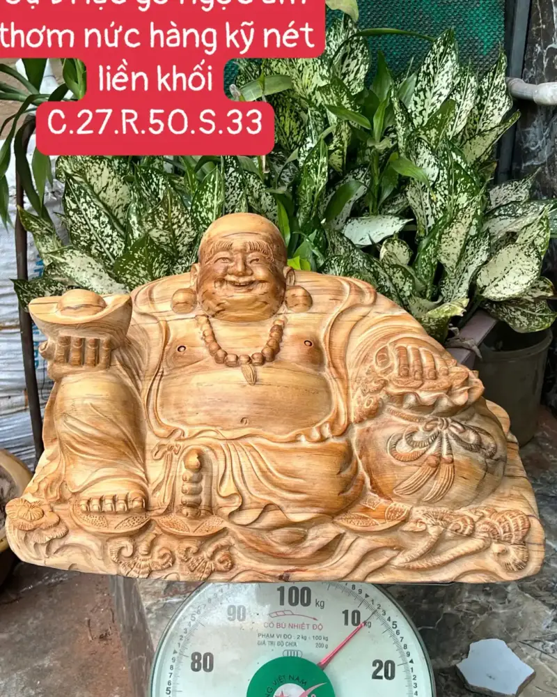 cu-di-lac-G5657-1 Tượng Cụ Di Lạc Gỗ Ngọc Am Thơm Nức Hàng Kỹ Nét Liền Khối G5657