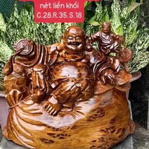 cu-di-lac-G5658-1 Tượng Cụ Di Lạc Gỗ Ngọc Am Thơm Nức Nu Kín Hàng Kỹ Nét Liền Khối G5658