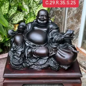 cu-di-lac-G5660-1 Tượng Cụ Di Lạc Gỗ Trắc Ta Đỏ Đen Hàng Kỹ Nét G5660