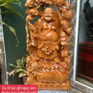 cu-di-lac-G5665-1 Tượng Cụ Di Lạc Ngọc Am Thơm Hàng Kỹ Nét Liền Khối G5665