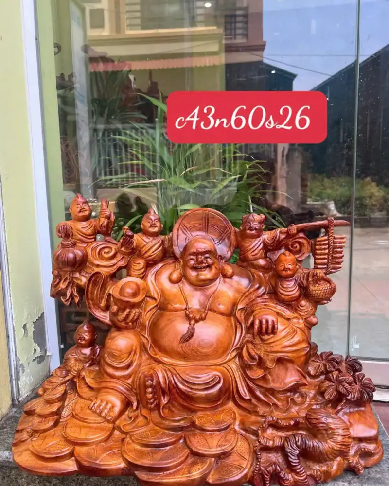 cu-di-lac-G5757-1 Tượng Cụ Di Lặc Hương Ta Liền Khối Vân Siêu Đẹp G5757