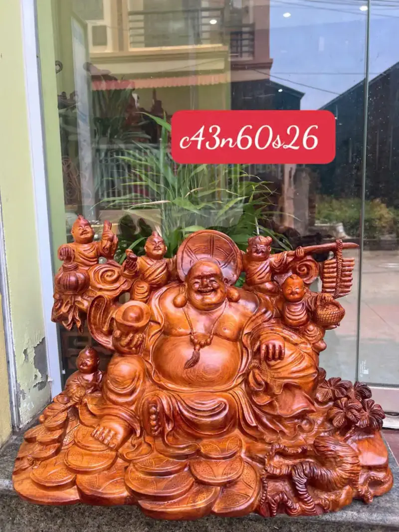 cu-di-lac-G5757-1 Tượng Cụ Di Lặc Hương Ta Liền Khối Vân Siêu Đẹp G5757