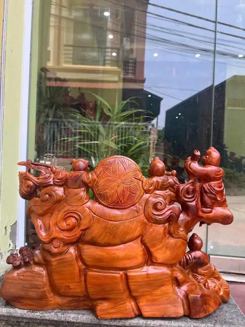cu-di-lac-G5757-3 Tượng Cụ Di Lặc Hương Ta Liền Khối Vân Siêu Đẹp G5757
