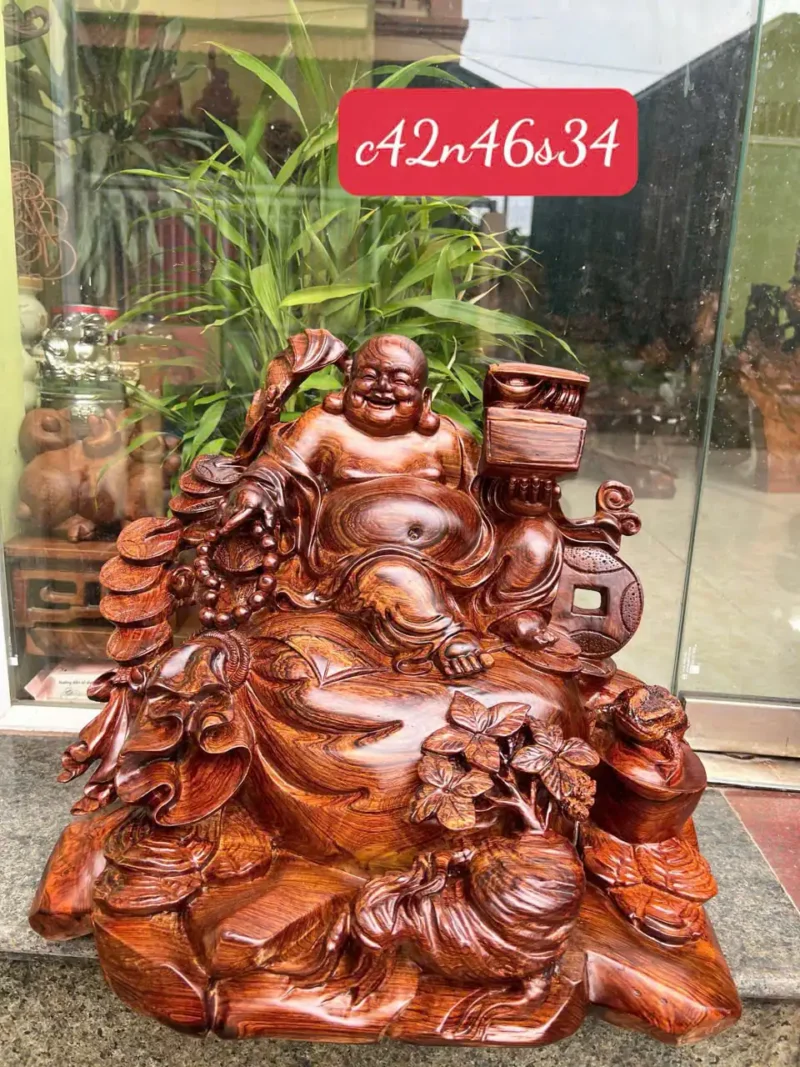 cu-di-lac-G5847-1 Tượng Cụ Di Lặc Cẩm Ngồi Bao Tiền Hàng Đục Kỹ Sắc Nét G5847