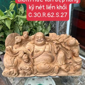 cu-di-lac-G6244-1 Tượng Cụ Di Lạc Gỗ Ngọc Am Thơm Nức Hàng Kỹ Nét Liền Khối G6244