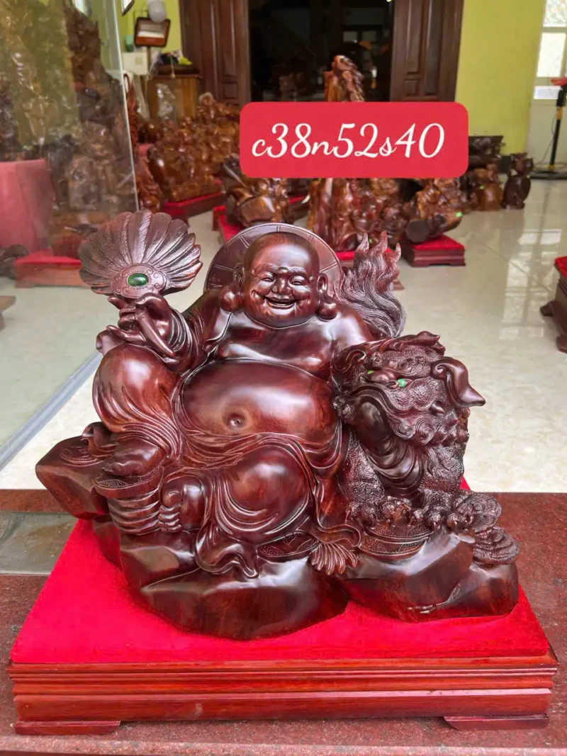 cu-di-lac-G6323-1 Tượng Cụ Di Lặc Cẩm Hàng Đục Kỹ Sắc Nét Chắc Nặng G6323