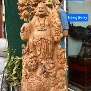cu-di-lac-G6350-1 Tượng Cụ Di Lặc Cưỡi Nghê Nhiều Dầu Thơm Nức Hàng Kỹ Nét Liền Khối G6350