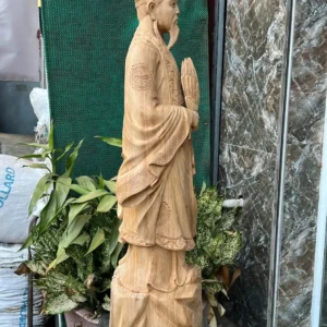 cu-khong-minh-G6370-3 Tượng Cụ Khổng Minh Tiên Sinh Gỗ Ngọc Am Thơm Nức Hàng Kỹ Nét Liền Khối G6370