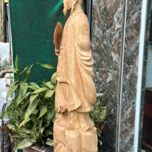 cu-khong-minh-G6370-5 Tượng Cụ Khổng Minh Tiên Sinh Gỗ Ngọc Am Thơm Nức Hàng Kỹ Nét Liền Khối G6370