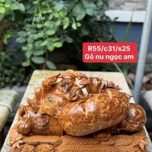 cu-than-tai-go-nu-ngoc-G5288-1 Tượng Cụ Thần Tài Gỗ Nu Ngọc Am Hàng Kỹ Nét Nu Đẹp Liền Khối G5288
