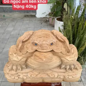 cu-thiem-thu-go-ngoc-am-G5668-1 Tượng Cụ Thiềm Thừ Gỗ Ngọc Am Liền Khối Hàng Nhiều Dầu Thơm Nức G5668