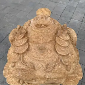 cu-thiem-thu-go-ngoc-am-G5668-5 Tượng Cụ Thiềm Thừ Gỗ Ngọc Am Liền Khối Hàng Nhiều Dầu Thơm Nức G5668
