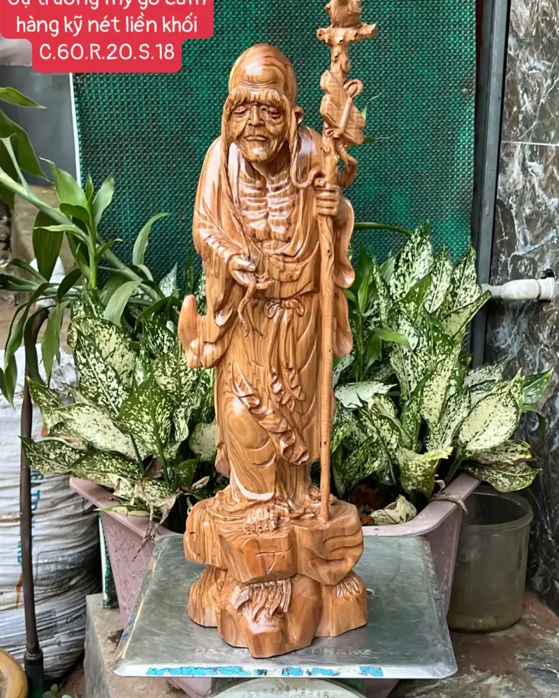 cu-truong-my-G5672-1 Tượng Cụ Trường My Gỗ Cẩm G5672