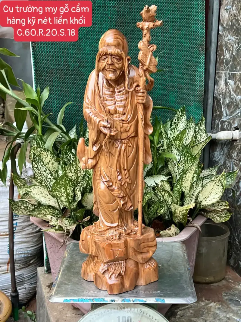 cu-truong-my-G5672-1 Tượng Cụ Trường My Gỗ Cẩm G5672