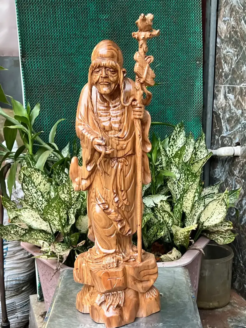 cu-truong-my-G5672-2 Tượng Cụ Trường My Gỗ Cẩm G5672