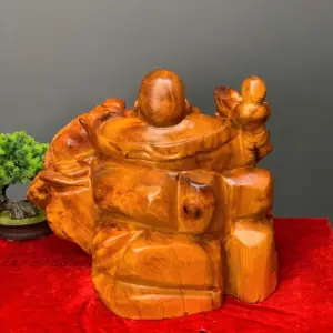 di-lac-go-huong-ta-G5414-5 Tượng Di Lặc Gỗ Hương Ta Liền Khối G5414