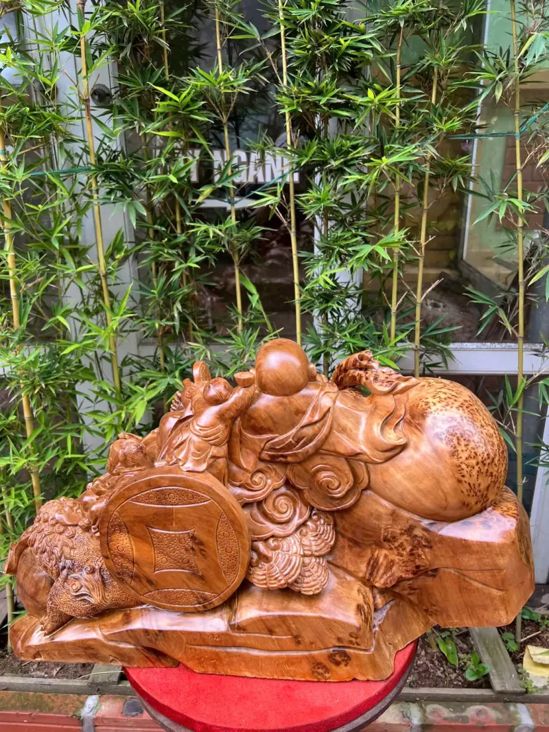 di-lac-ngoi-G6224-2 Tượng Di Lặc Ngồi Bai Tiền Ngũ Phúc Liền Khối G6224