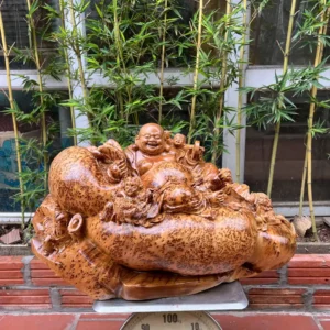 di-lac-ngoi-G6224-3 Tượng Di Lặc Ngồi Bai Tiền Ngũ Phúc Liền Khối G6224